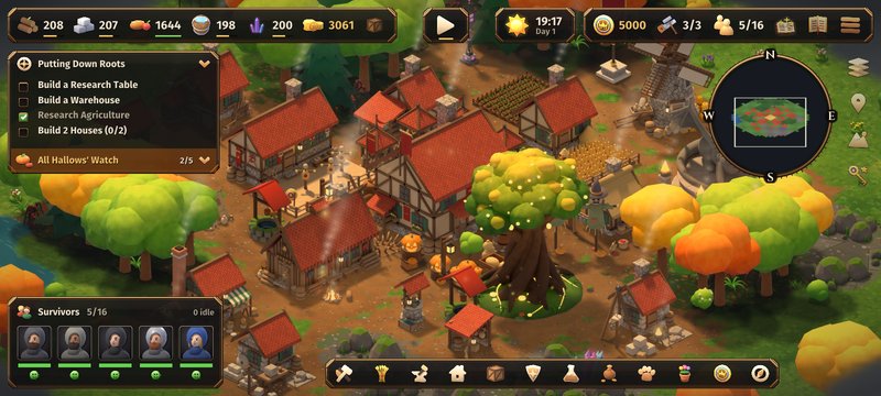 Thornweld: village with the game interface